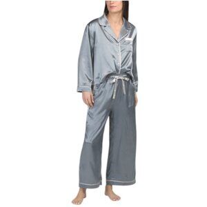 MER-SEA 2pc Satin Sailor Pajama Set